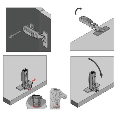 Ограничитель угла открывания для петель до 86° металлический AKS 110690