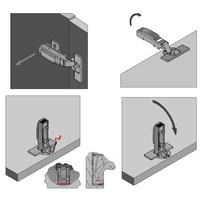 Ограничитель угла открывания для петель до 86° металлический AKS 110690