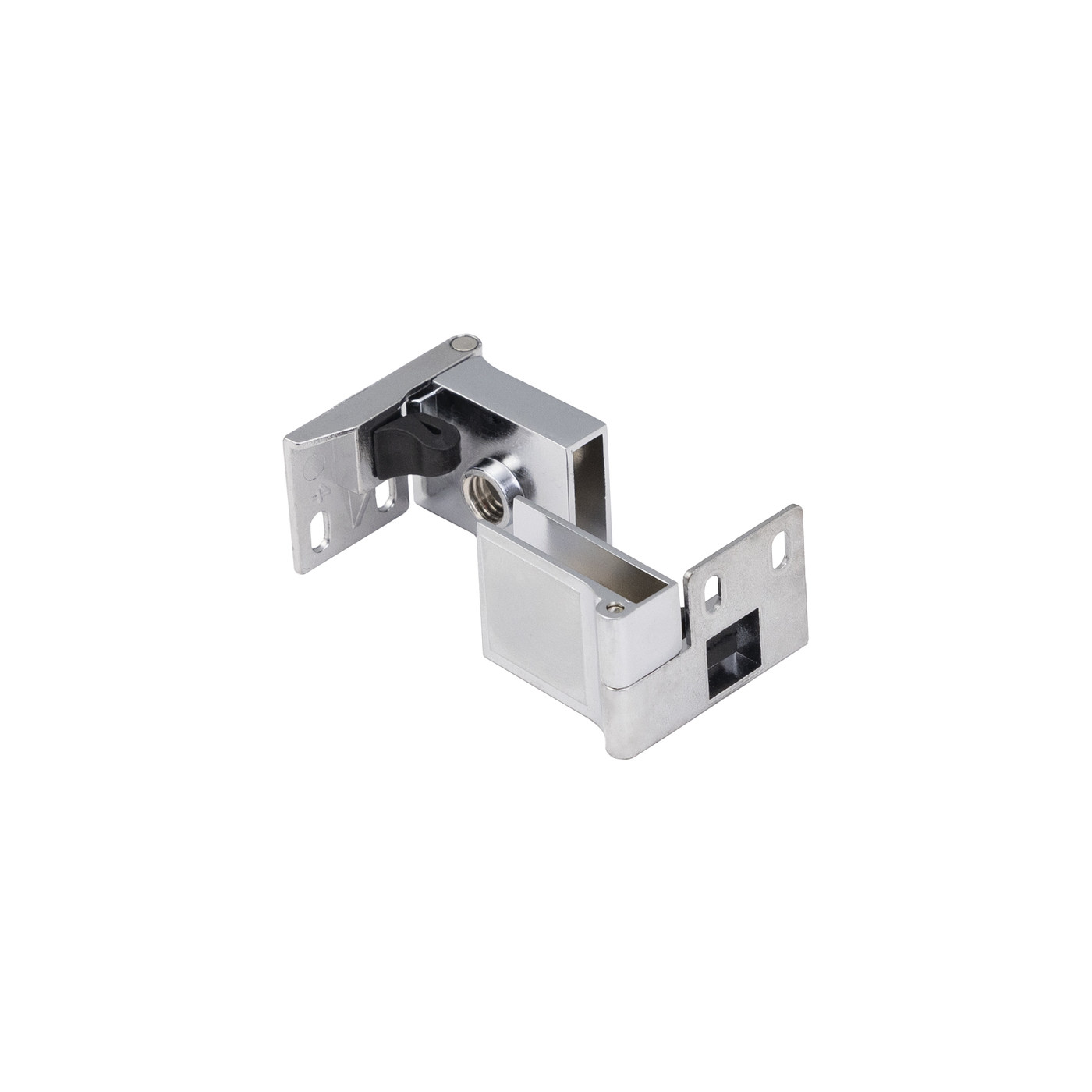 Петля для стекла без доводчика непроходная левая+правая, хром, б/еврошурупа AKS 44743