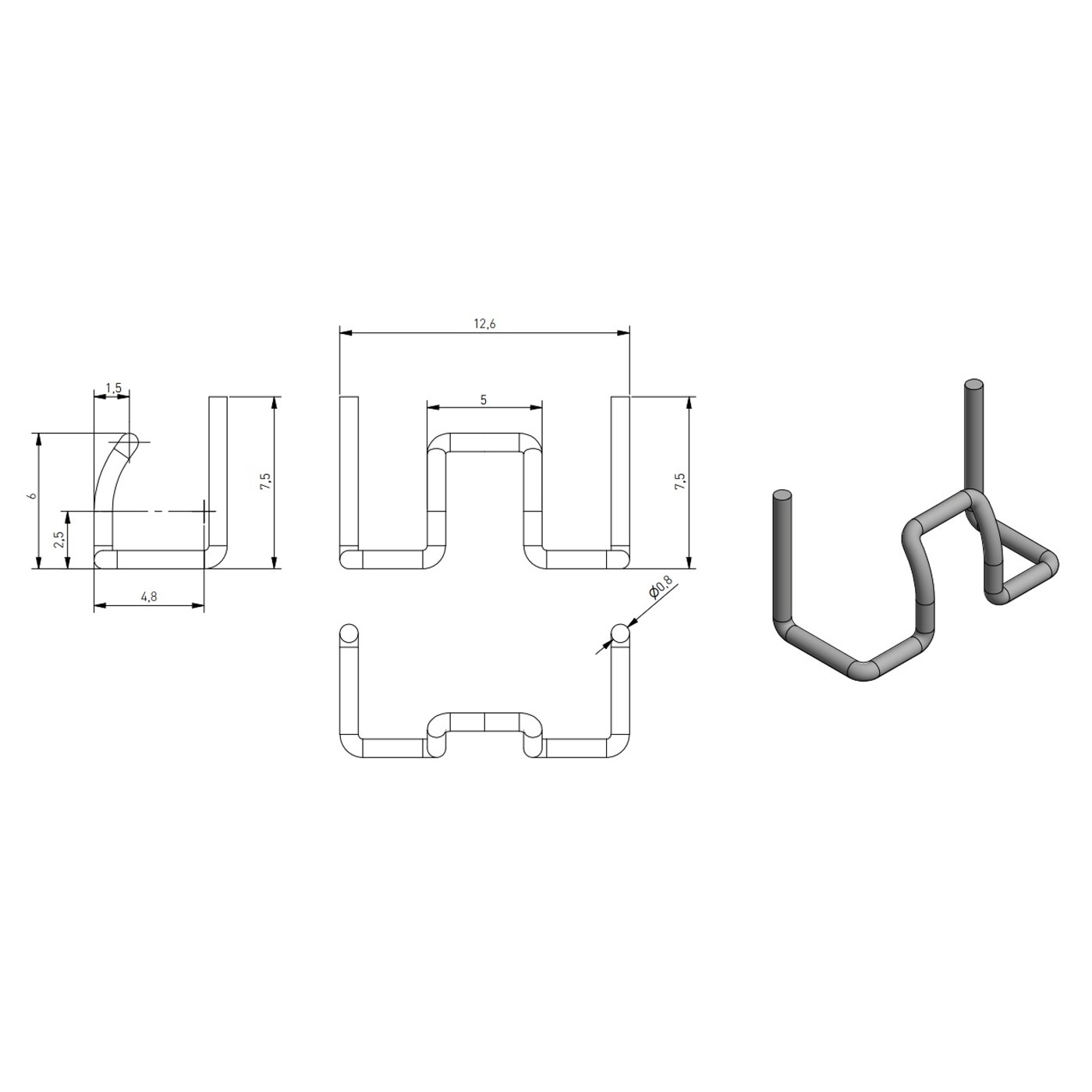 Ограничитель угла открывания для петель до 86° металлический AKS 116236