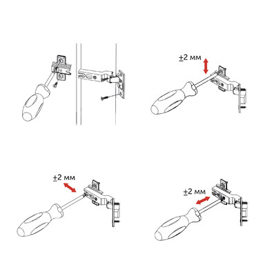 Петля угловая  -45* с креплением h2 AKS  11270