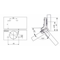 Петля 30*  h2, AKS 11122