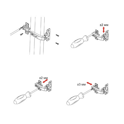 Петля 90* для фальшпанелей  h2  48mm, AKS  65657 (альтернатива 23752)