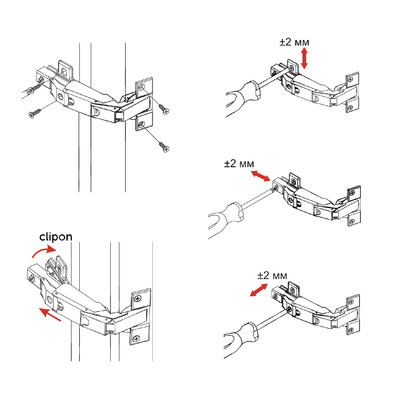 Петля 165* с доводчиком  clipon, AKS 28005 (новый код 105634)