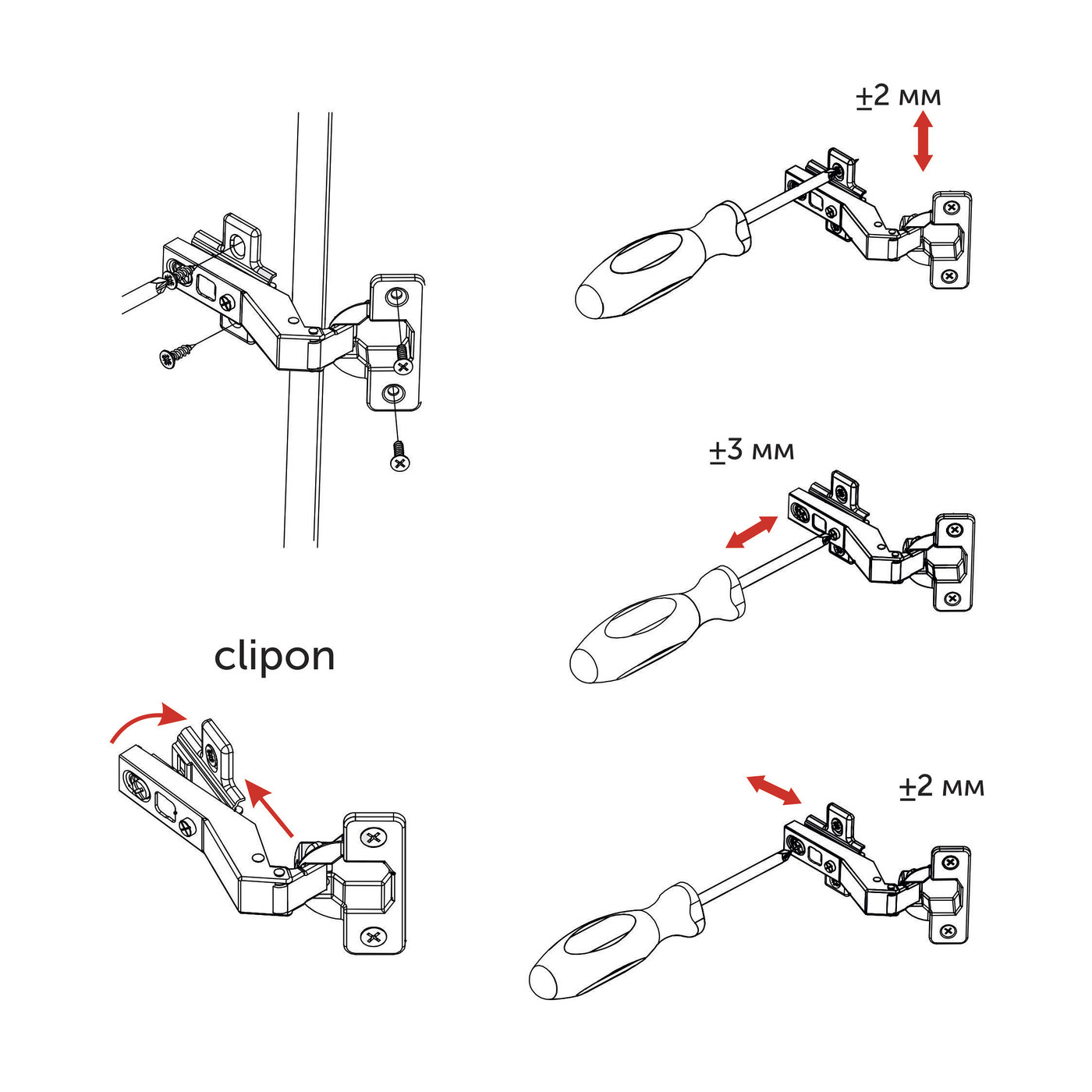 Петля угловая 45°с доводчиком +clipon, AKS  26841