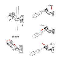 Петля угловая 45°с доводчиком +clipon, AKS  26841