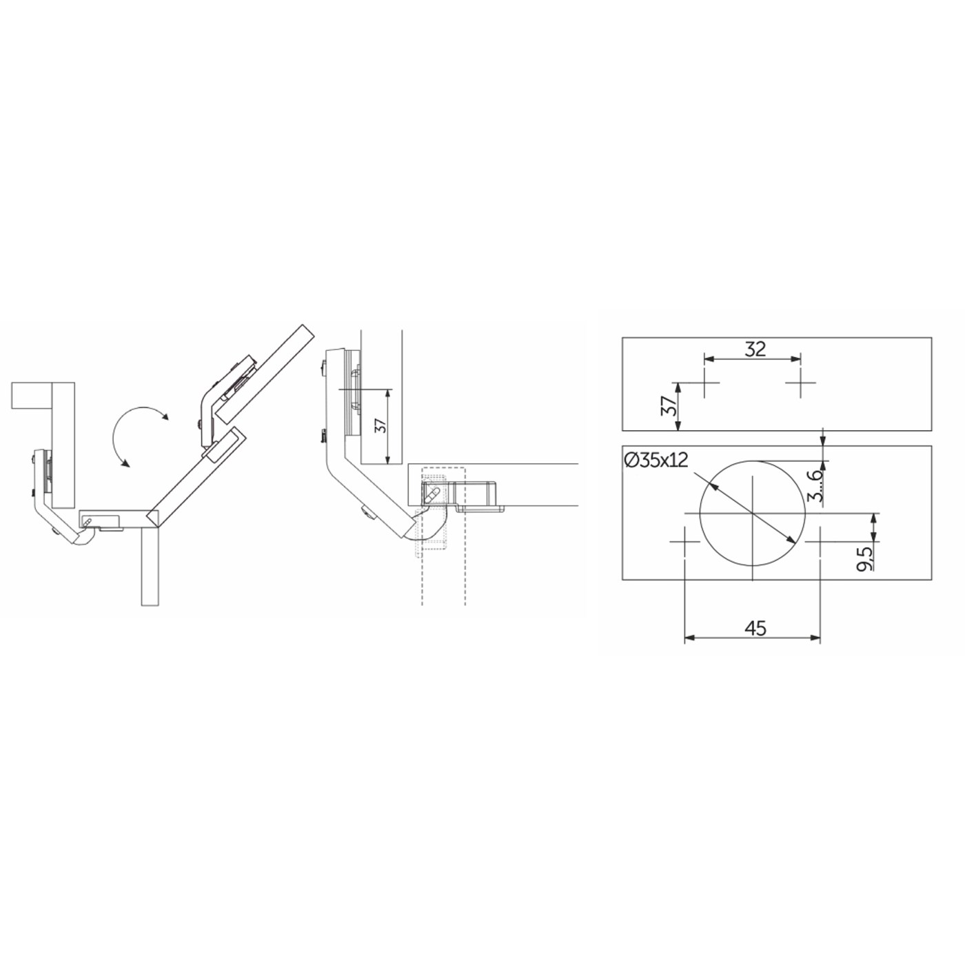 Петля 135* h2, AKS 11128 карусельная