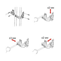 Петля 90* d35мм для фальшпанели с коротким плечом  h6, AKS  11260