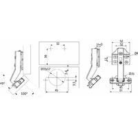 Петля 45° с доводчиком, с 3D-регулировкой, с clipon AKS PLUS 65557