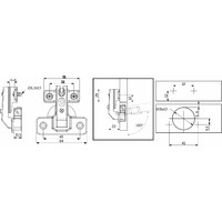 Петля 90* d35мм для фальшпанели с коротким плечом с доводчиком  h6, AKS  66570