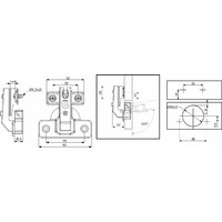 Петля 90*d35 мм с корот. плечом с креплением h6 (с шурупом) AKS 11259