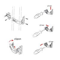 Петля гидравлическая 90* крепление Н-0 clip-on AKS 18845