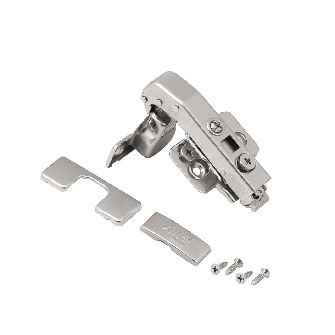 Петля угловая 90* с доводчиком 45мм h0 clipon 3D рег,комплект заглушек с саморезам AKS PRIME 104944