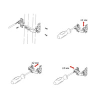 Петля 90* для фальшпанелей с пружиной h2  45mm, AKS 23752 (альтернатива 65657)
