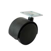 Колесо мебельное d50 с площадкой (38*38*1) черное (400/200/4) BRILON