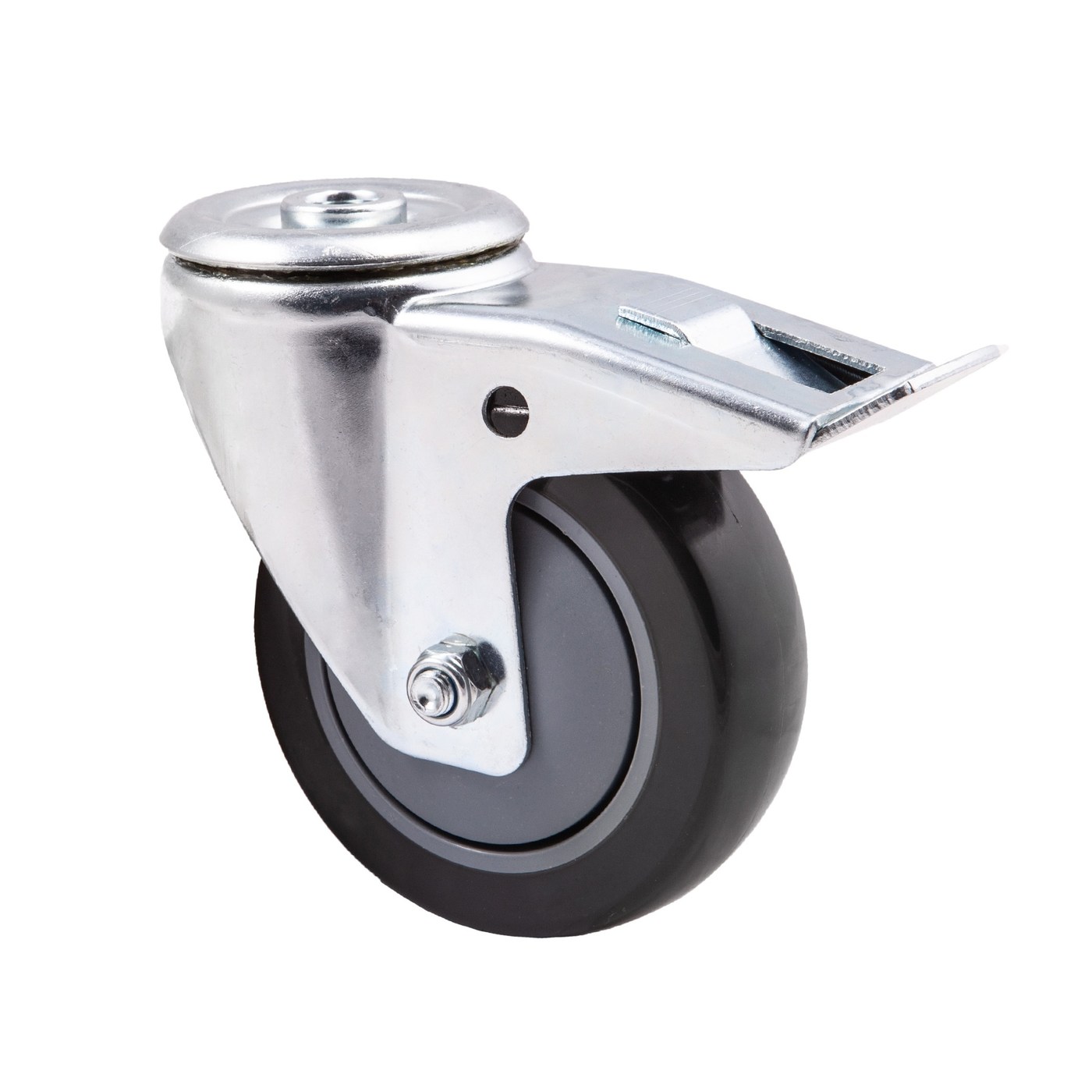 Колесо d100мм под винт М12, с тормозом  72169