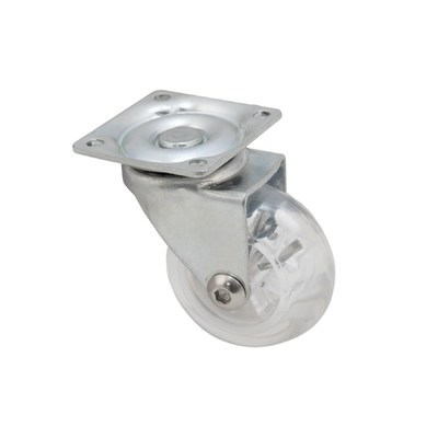 Колесо мебельное d50 прозрачное AKS 75745