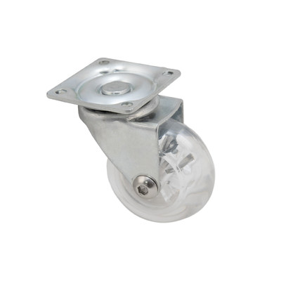 Колесо мебельное d50 прозрачное AKS 75745