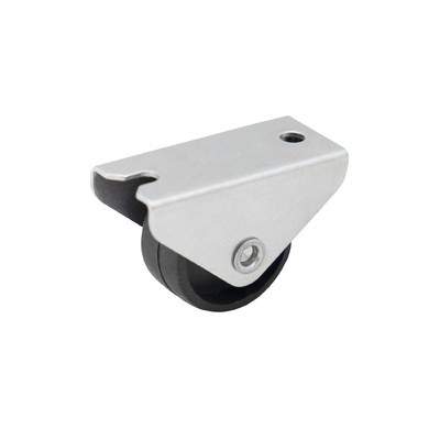 Колесо мебельный d25 h28 прямоходящий, черный AKS 76834