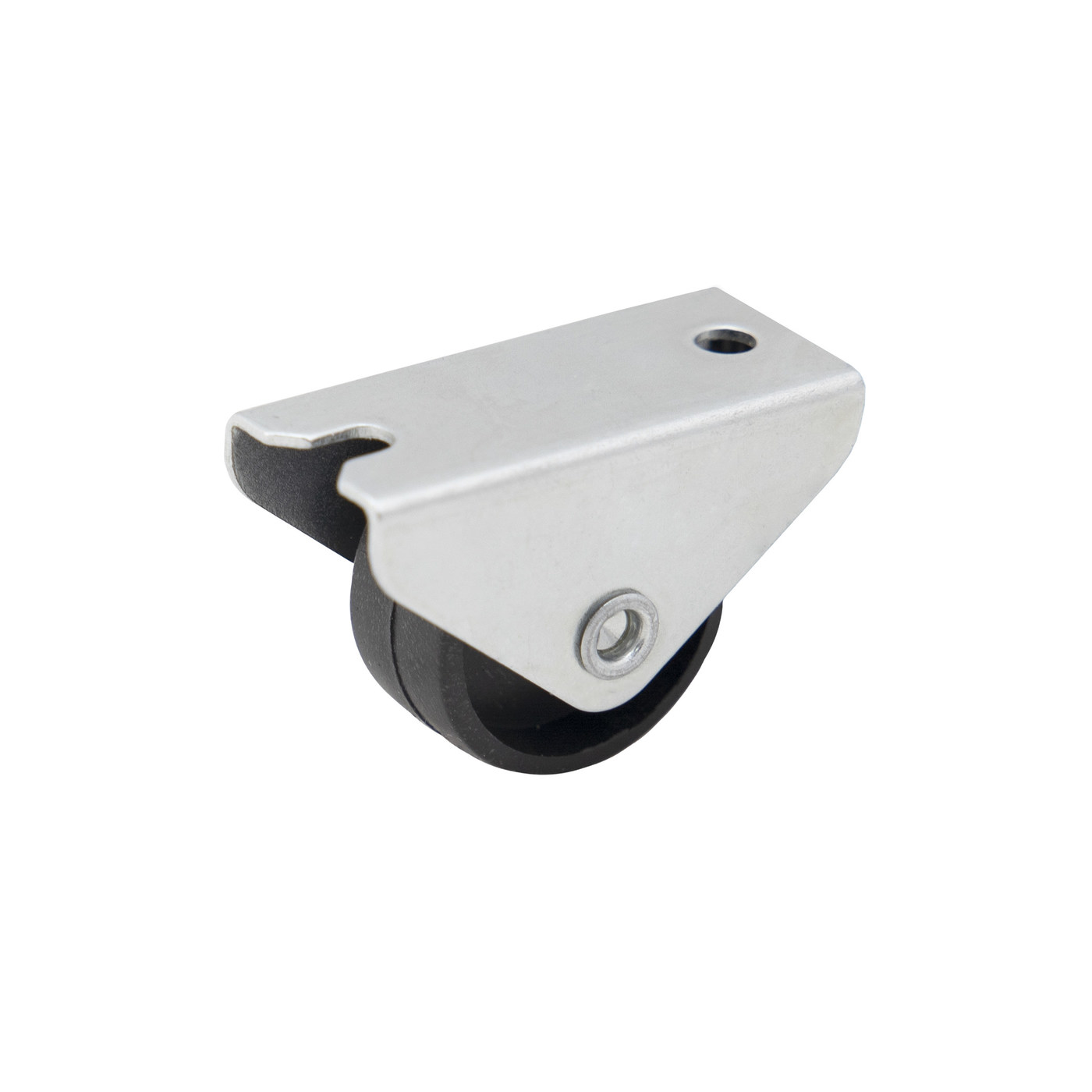 Колесо мебельный d25 h28 прямоходящий, черный AKS 76834