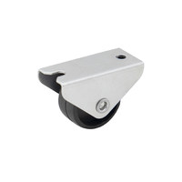 Колесо мебельный d25 h28 прямоходящий, черный AKS 76834