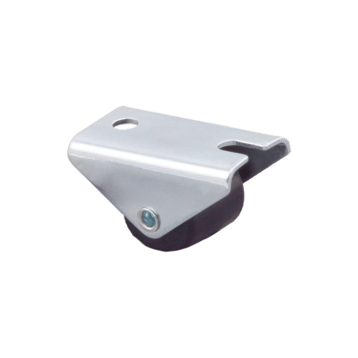 Колесо мебельный d25 h28 прямоходящий, черный AKS 76834