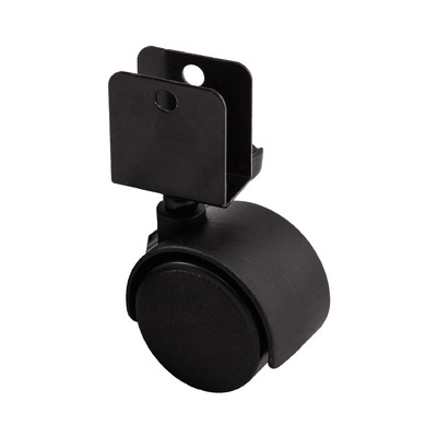 Колесо мебельное d40 U-образное, черное AKS 73091