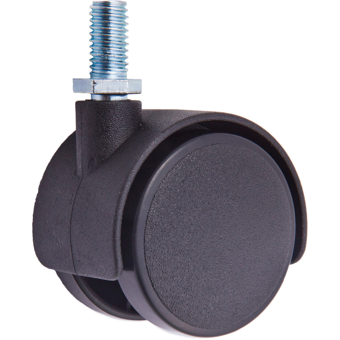 Колесо мебельное d50 мм с винтом М8 с торм.пласт., черный AKS 46315