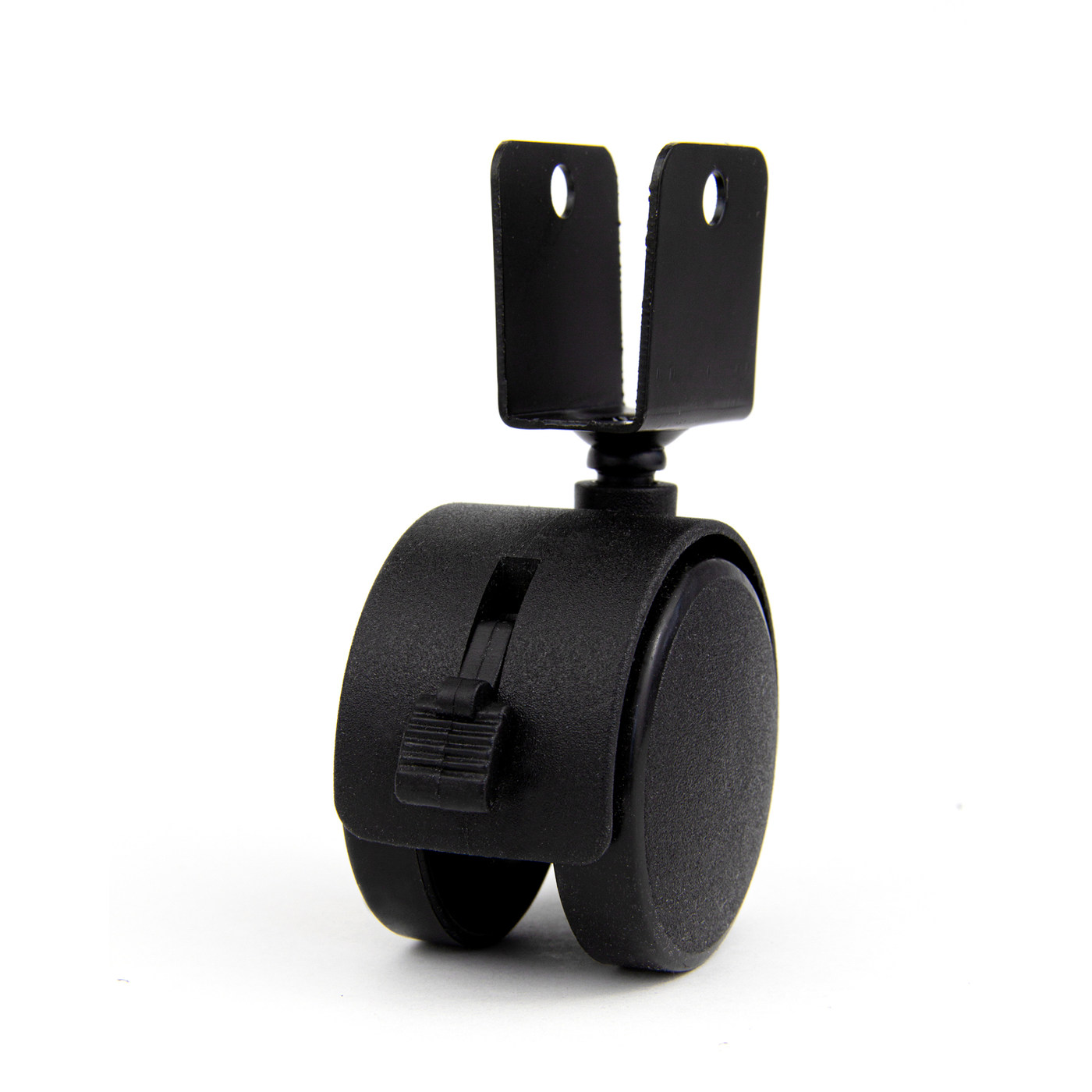 Колесо мебельное D50мм, с тормозом, П-образное,черное NW50/01/03 ПАРТНЕР (400)