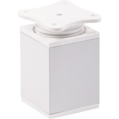 Опора мебельная квадратная DAКP-27, h100, белая AKS  57038