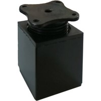 Опора мебельная квадратная DAКP-27, h100, черная AKS  60437