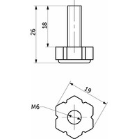 Регулятор уровня М6, белый AKS 61116