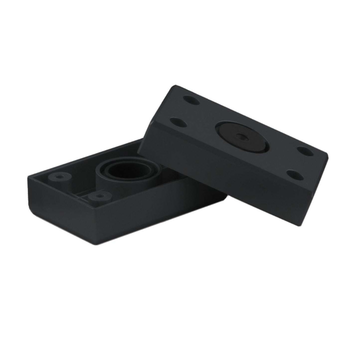 Опора мебельная пластиковая B-01 h20 регулируемая черная AKS 76028