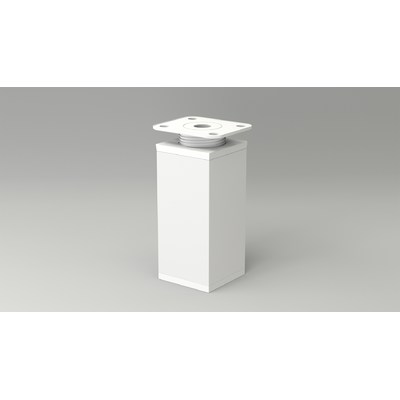 Опора мебельная квадратная DAКP-27, h60, белая AKS 82537