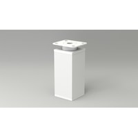 Опора мебельная квадратная DAКP-27, h60, белая AKS 82537