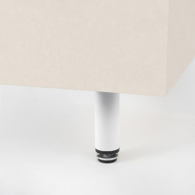 Опора мебельная D-100 h100 с регулировкой, металлическая, белая AKS 57399