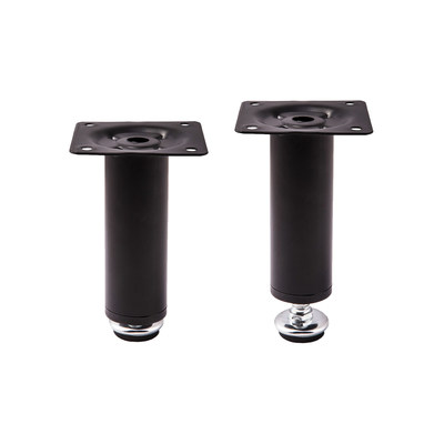 Опора мебельная D-100 h100 с регулировкой, металлическая, белая AKS 57399