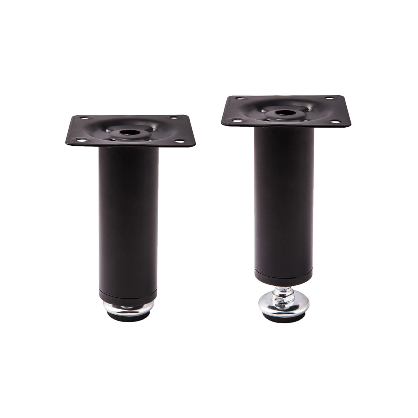 Опора мебельная D-100 h100 с регулировкой, металлическая, белая AKS 57399