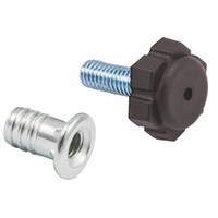 Регулятор уровня М6+муфта регулятора (упак. 100 шткомп,) черный AKS 51459