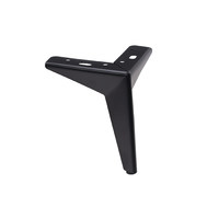 Опора меб. мет. HELLY h100 угловая черный AKS 90910