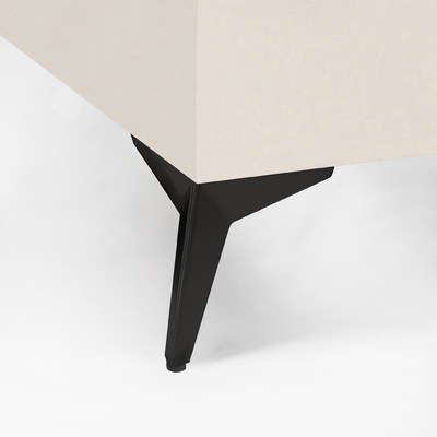 Опора меб. мет. HELLY h100 угловая черный AKS 90910