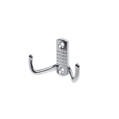 Крючок меб. двухрожковый мет. WP12 хром GRIDLI 54024