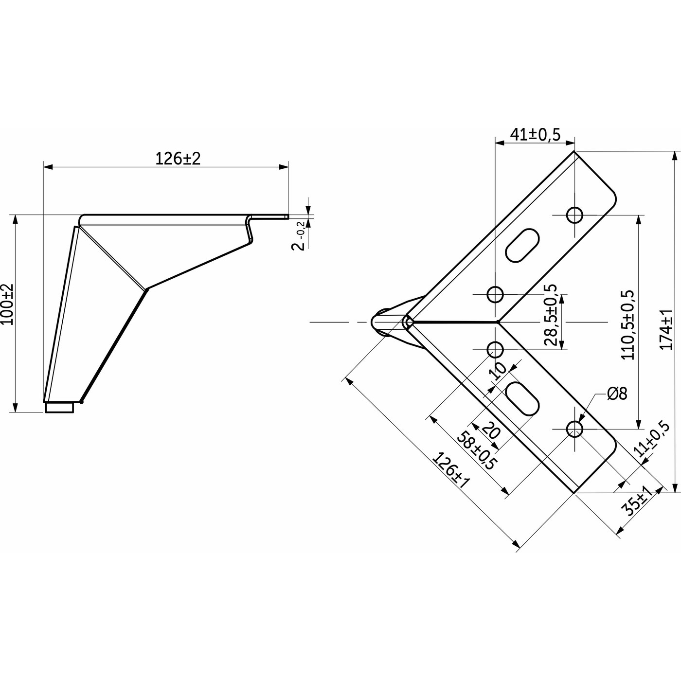 Опора меб. мет. HELLY h100 угловая браш.золото AKS 115528 (старый код 90909)