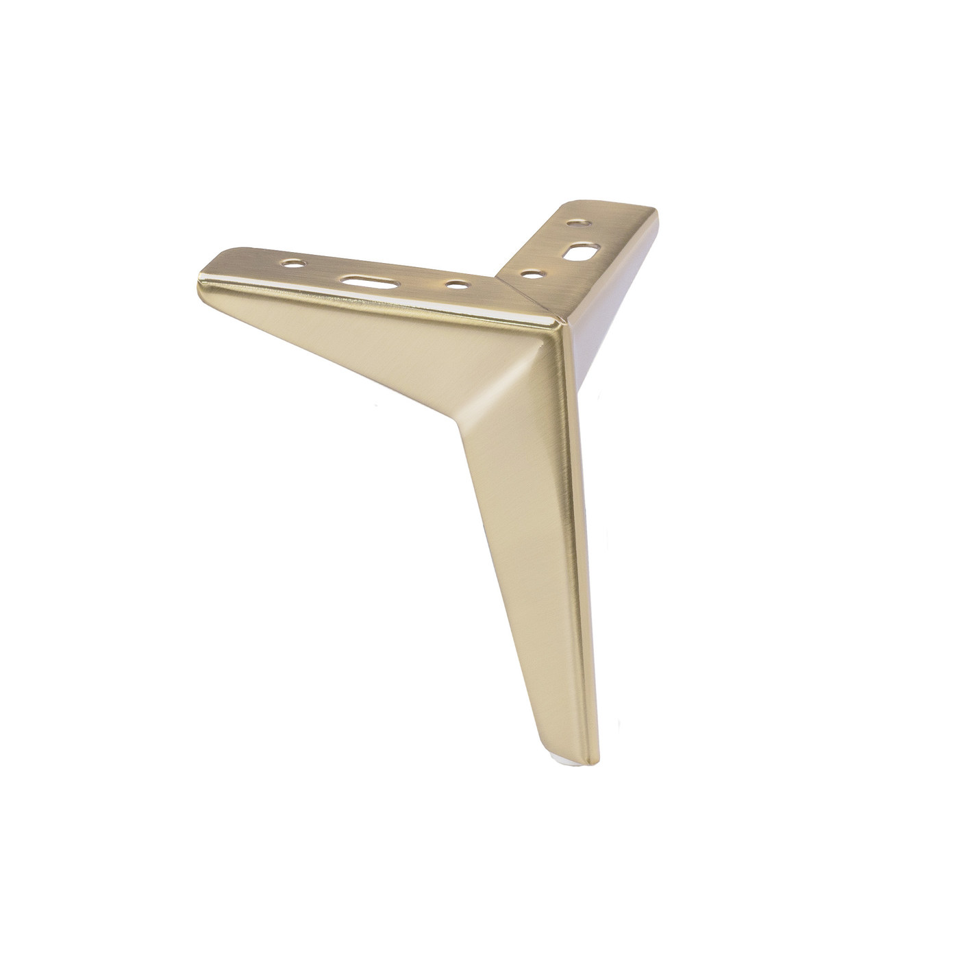 Опора меб. мет. HELLY h100 угловая браш.золото AKS 115528 (старый код 90909)