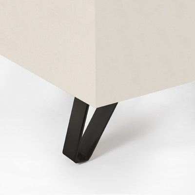 Опора мебельная TECHNO h130, металлическая, черная AKS 90951