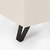 Опора мебельная TECHNO h130, металлическая, черная AKS 90951