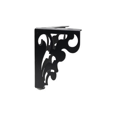 Опора меб. мет. резная h120 угловая черный AKS 68223