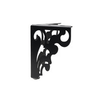 Опора меб. мет. резная h120 угловая черный AKS 68223