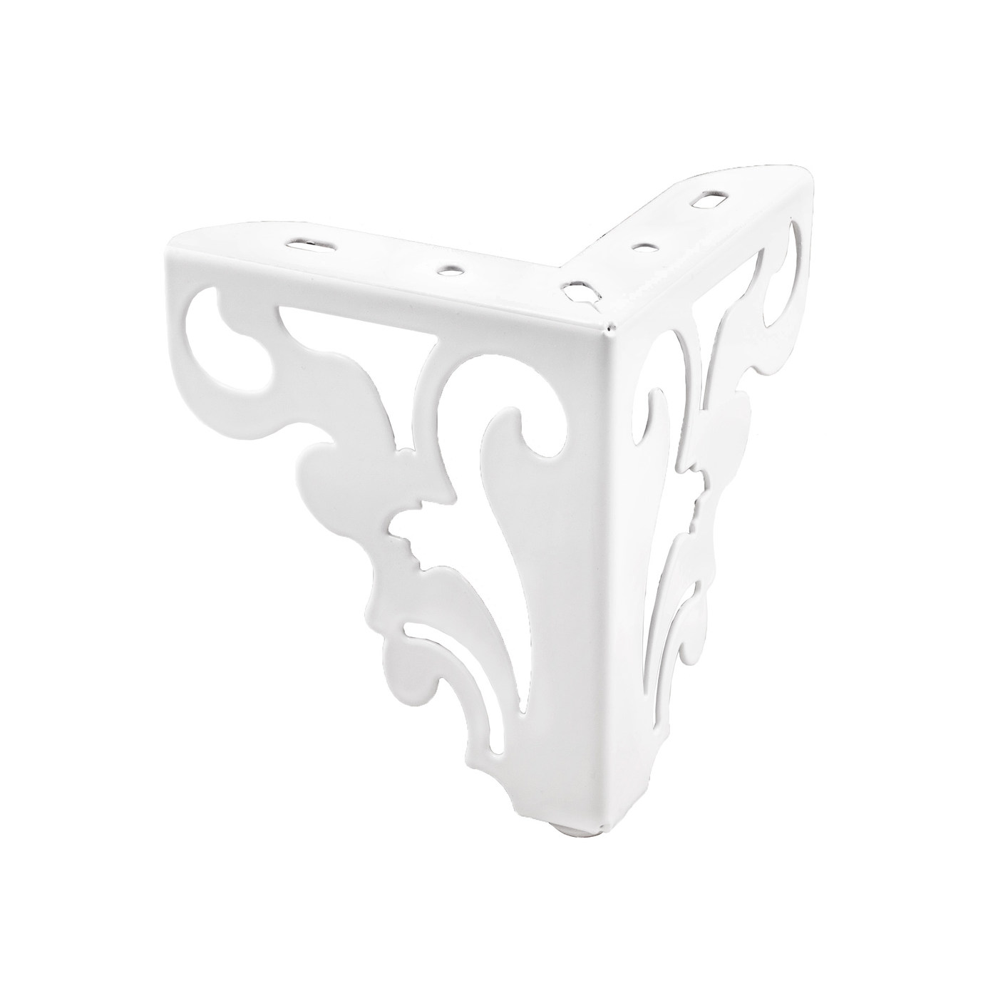 Опора меб. мет. резная h120 угловая черный AKS 68223