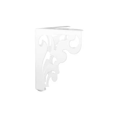 Опора меб. мет. резная h120 угловая белый AKS 68221